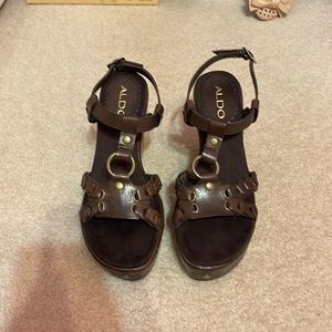 Brown Aldo wedges